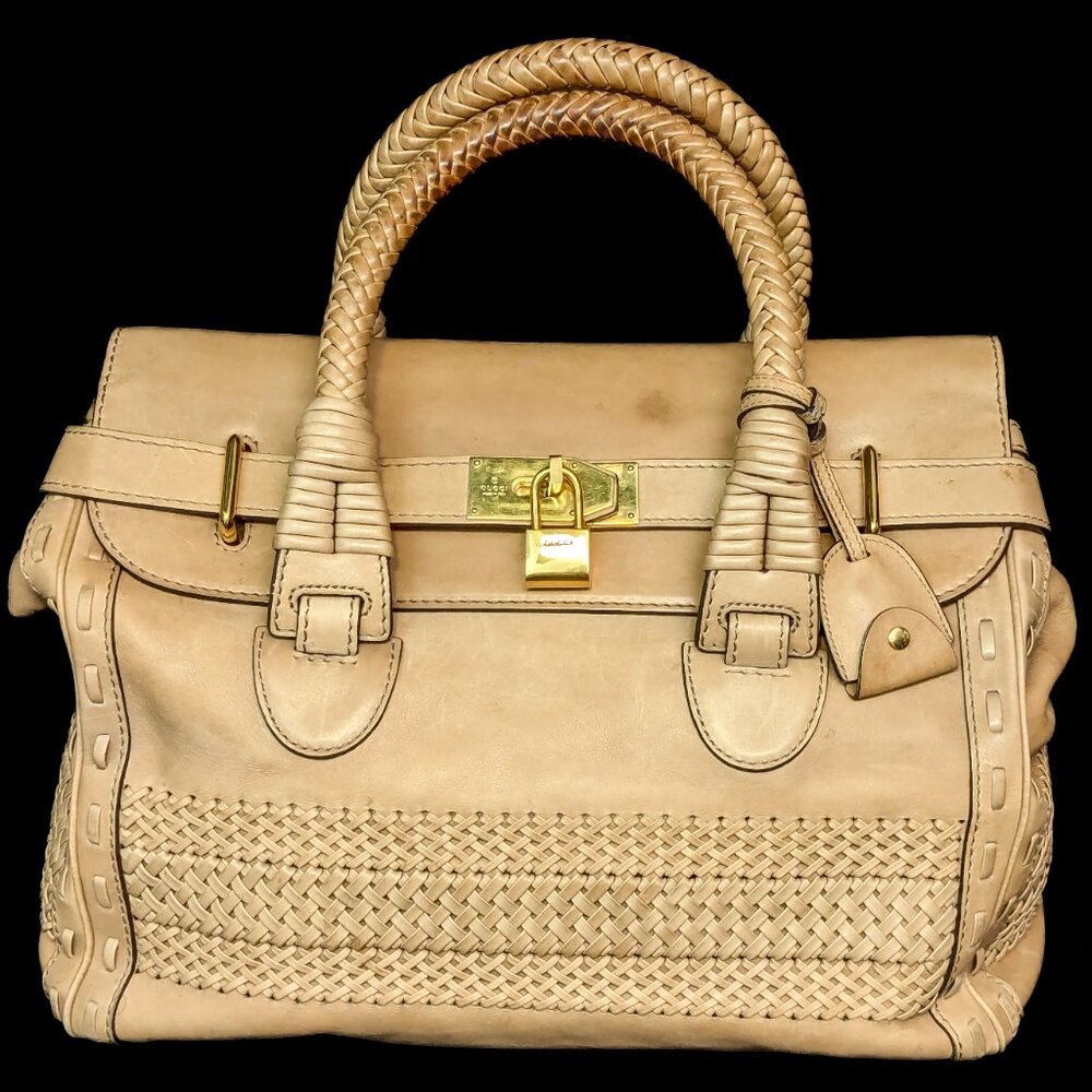 GUCCI Limited Edition Handmade Natural Leather Bag Large - UNICORN ALERT! - Picture 2 of 15